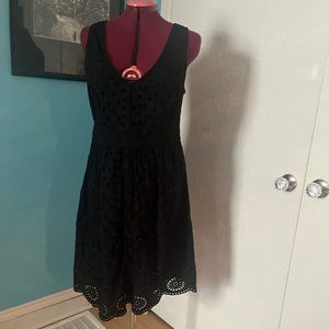 Monsoon Black Eyelet Sleeveless Summer Dress